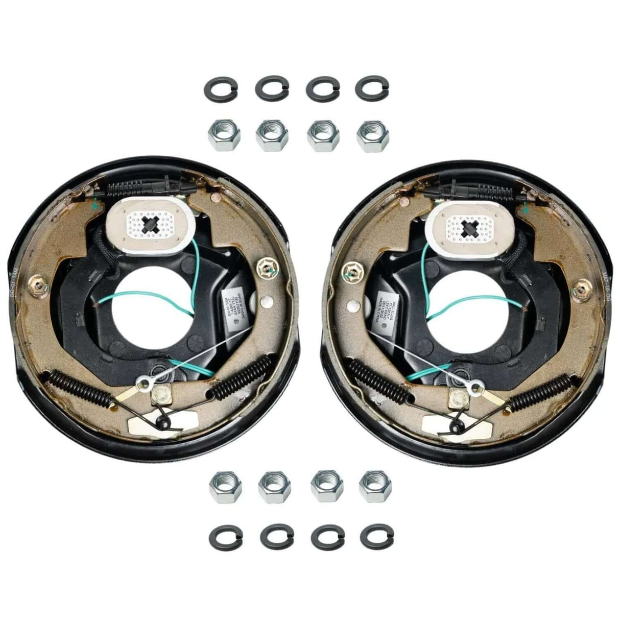 3,500 lb Axles,10"x2-1/4" Self-Adjusting Electric Brake Assemblies,4-Bolt Mount