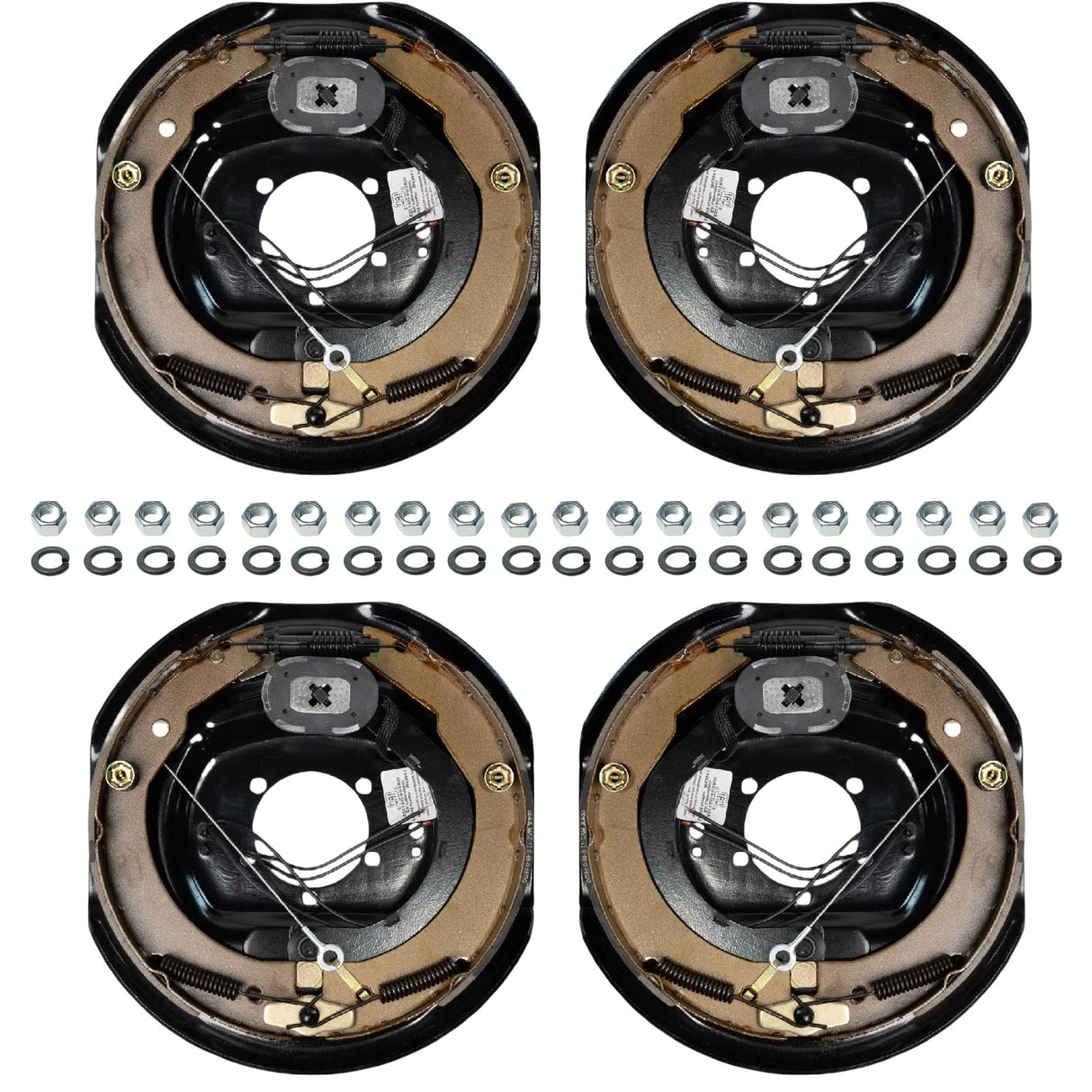 7K Trailer Axles,12"x2" Self-Adjusting Electric Brake Kit, for 7K Trailer Axles, Replaces Dexter, Fits 5-Bolt Flange, 15–17.5" Wheels-Trailer Supplies