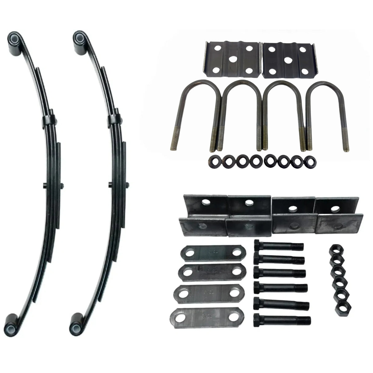 3,500 lb Axles 25.25" 4-Leaf Double Eye Trailer Springs 1-3/4" Wide