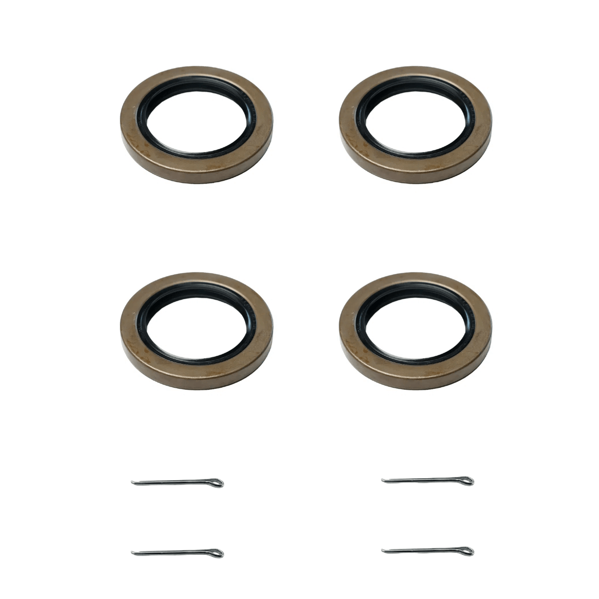 5,200–7,000 lb Trailer Axles 2.250" ID × 3.376" OD Double Lip Grease Seals with Cotter Pins-Trailer Supplies