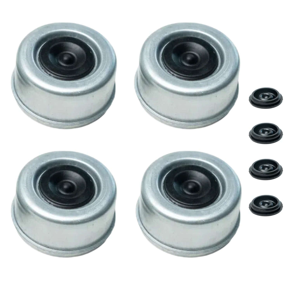 8-Lug 7K/8K Trailer Axles 2.75" OD x 1.5" H – Greaseable Dust Caps –with Pre-Installed Rubber Plugs-Trailer Supplies
