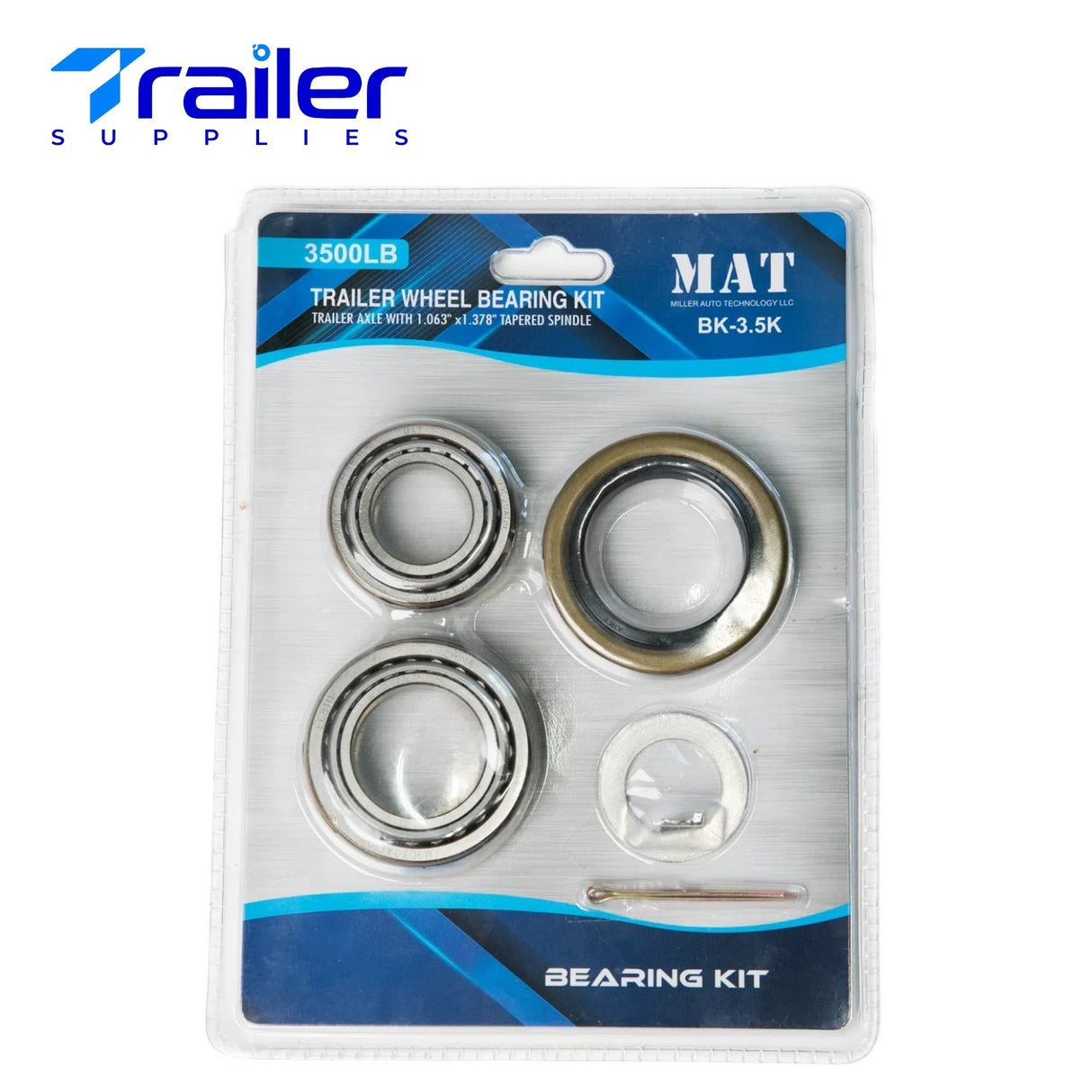 4-Set 3,500 lb Trailer Axle Bearing Kit