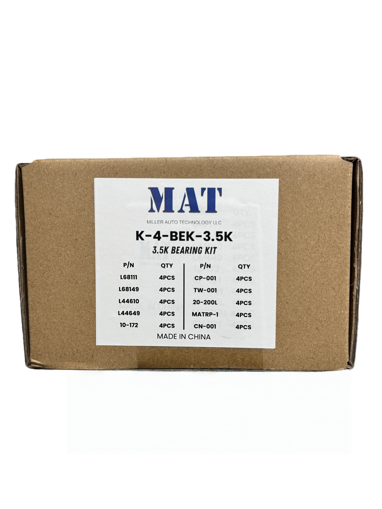 4-Set 3,500 lb Trailer Axle Bearing Kit