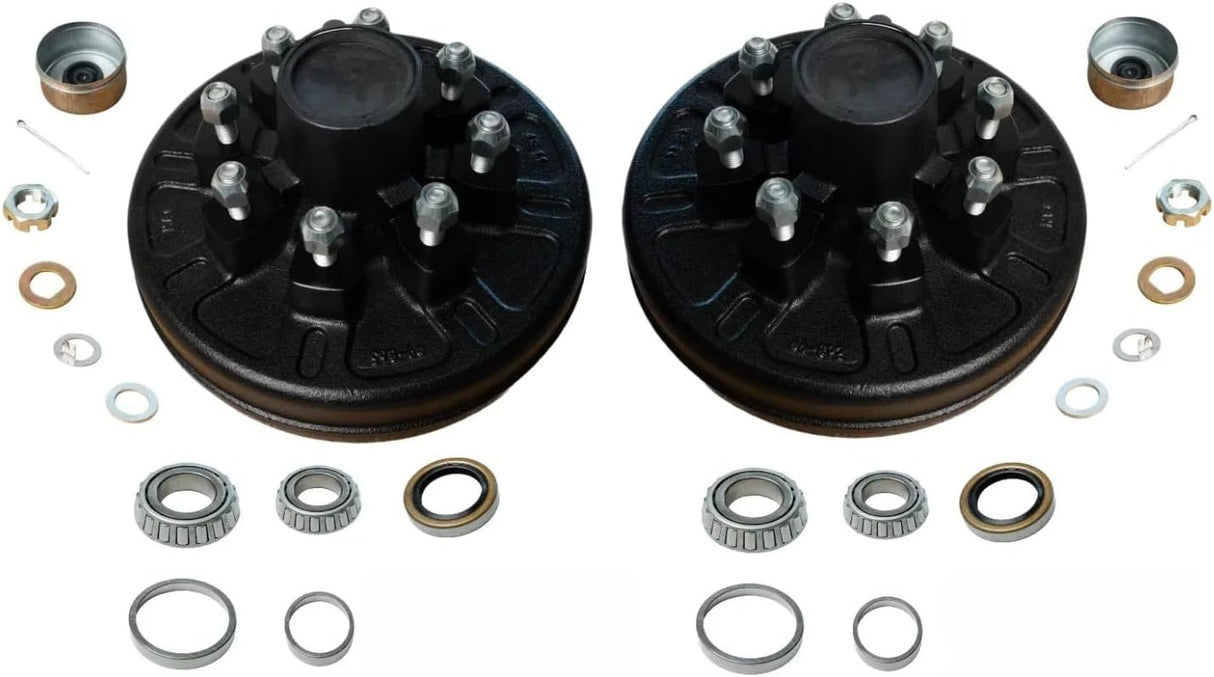 12"x2" Electric Brake & Drum Kit for 7,000 lb Axle – 8 on 6.5", 9/16" Studs