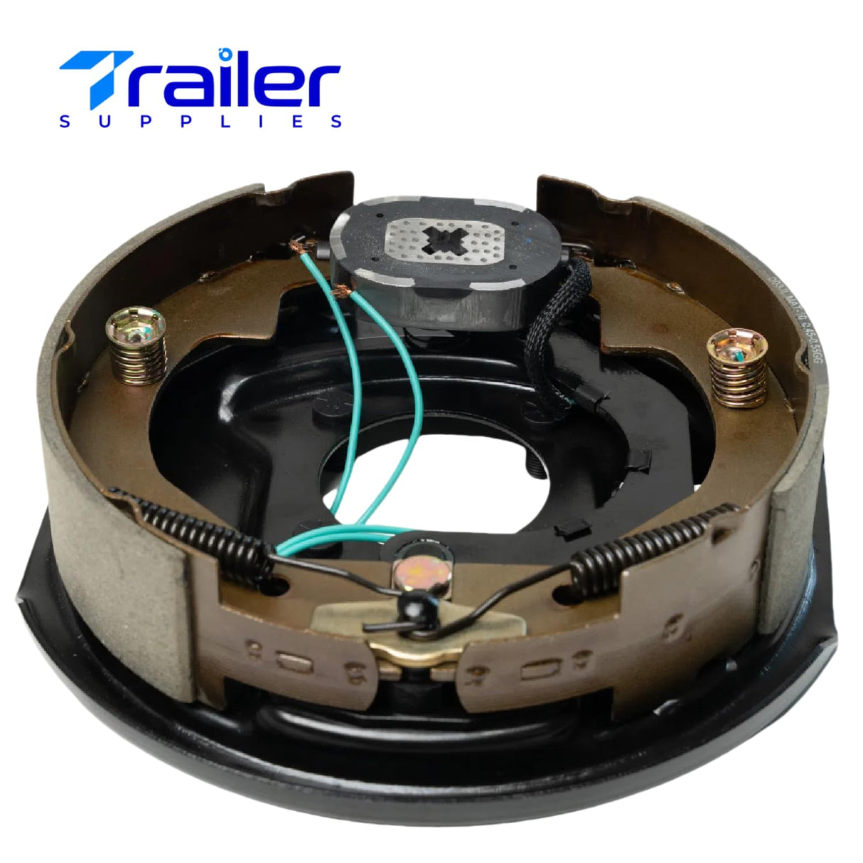 3,500 lb Axles 10" x 2-1/4" Manual Electric Trailer Brake Assembly,4-Bolt Mount