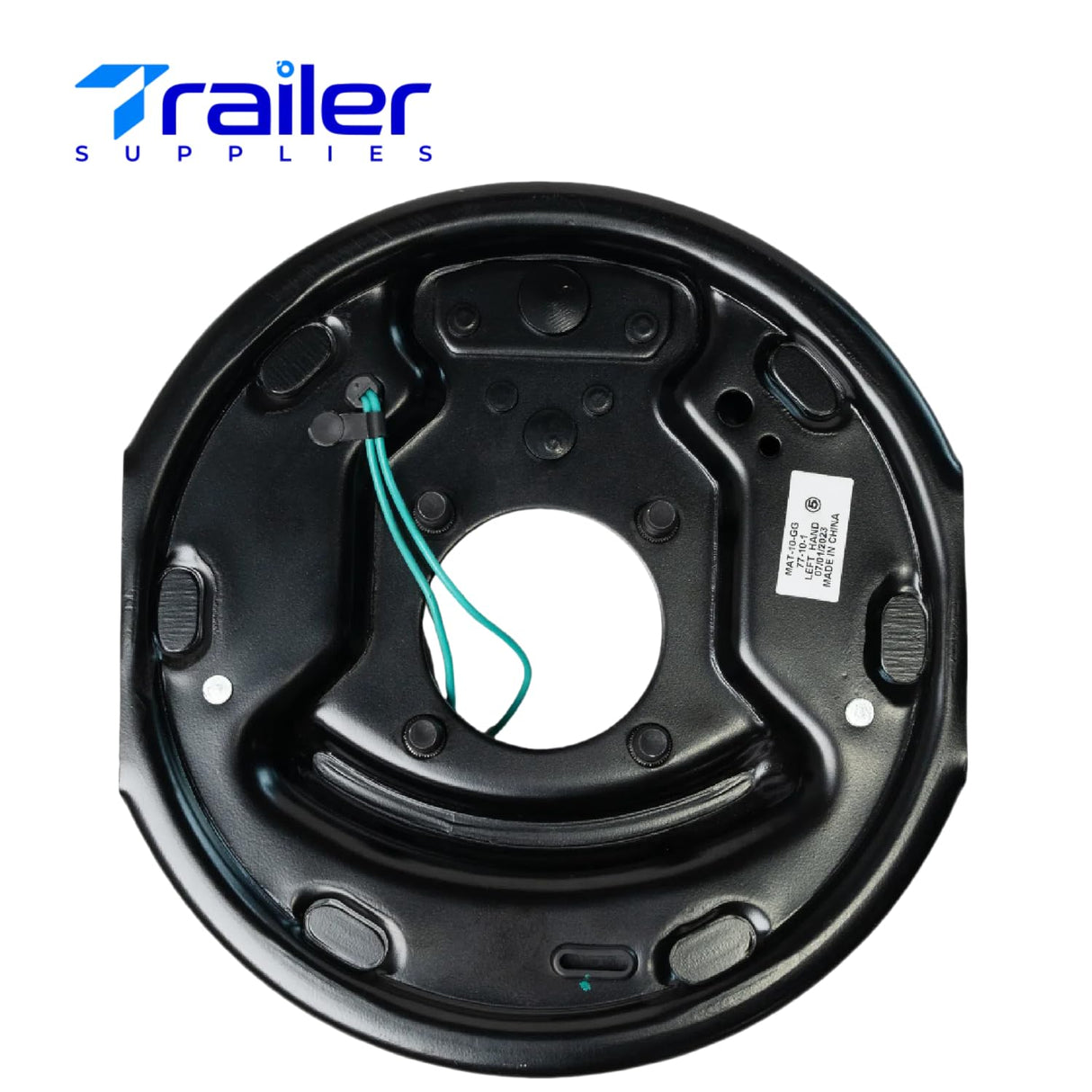 3,500 lb Axles 10" x 2-1/4" Manual Electric Trailer Brake Assembly,4-Bolt Mount