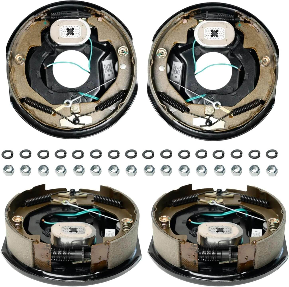 3,500 lb Axles,10"x2-1/4" Self-Adjusting Electric Brake Assemblies,4-Bolt Mount