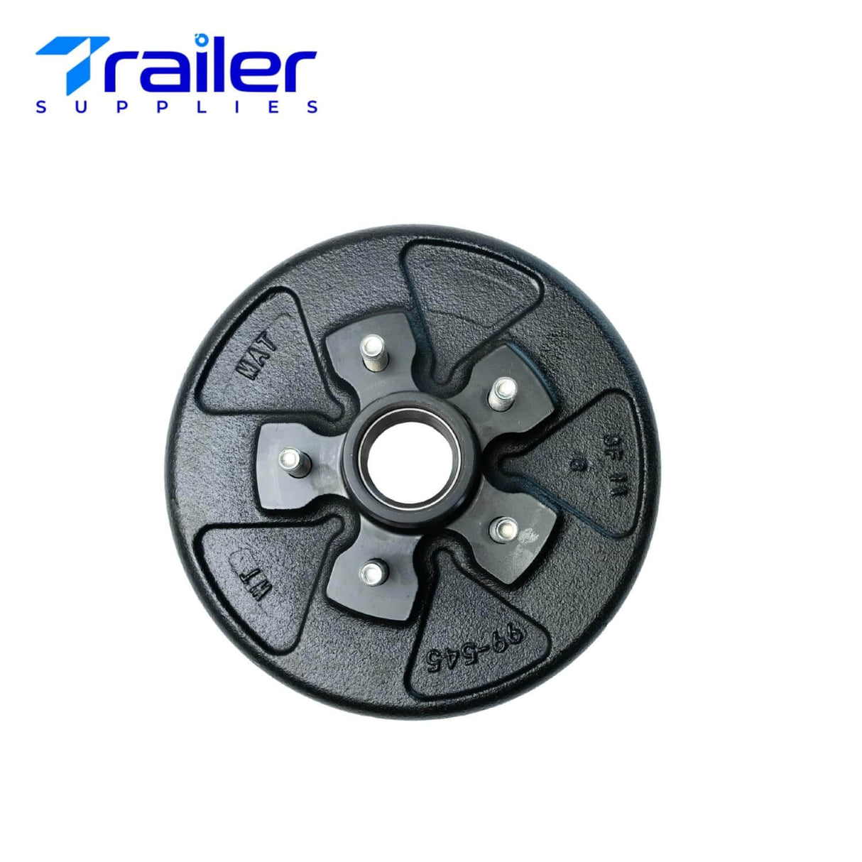 3,500 lb Axles 10" x 2-1/4" Brake Drum & Hub Kit –5 on 4.5" Bolt Pattern, with Bearings & Seals-Trailer Supplies