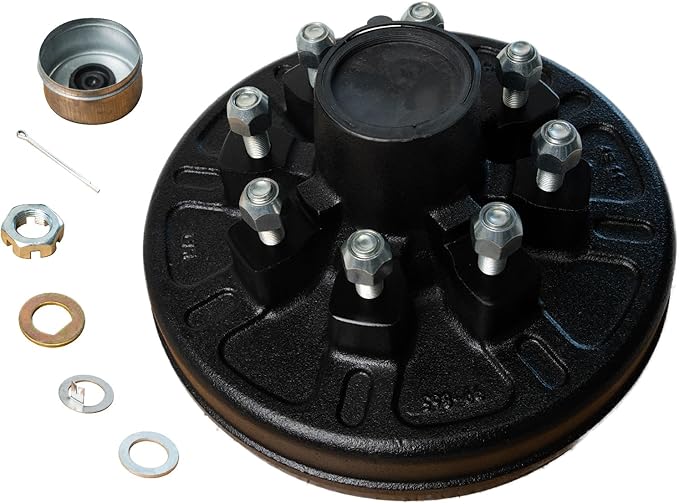 12"x2" Electric Brake & Drum Kit for 7,000 lb Axle – 8 on 6.5", 9/16" Studs