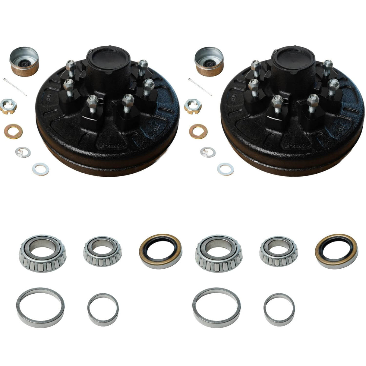 7,000 lb Axles Brake Drum Kits - 12"x2" Ready to Install-Trailer Supplies