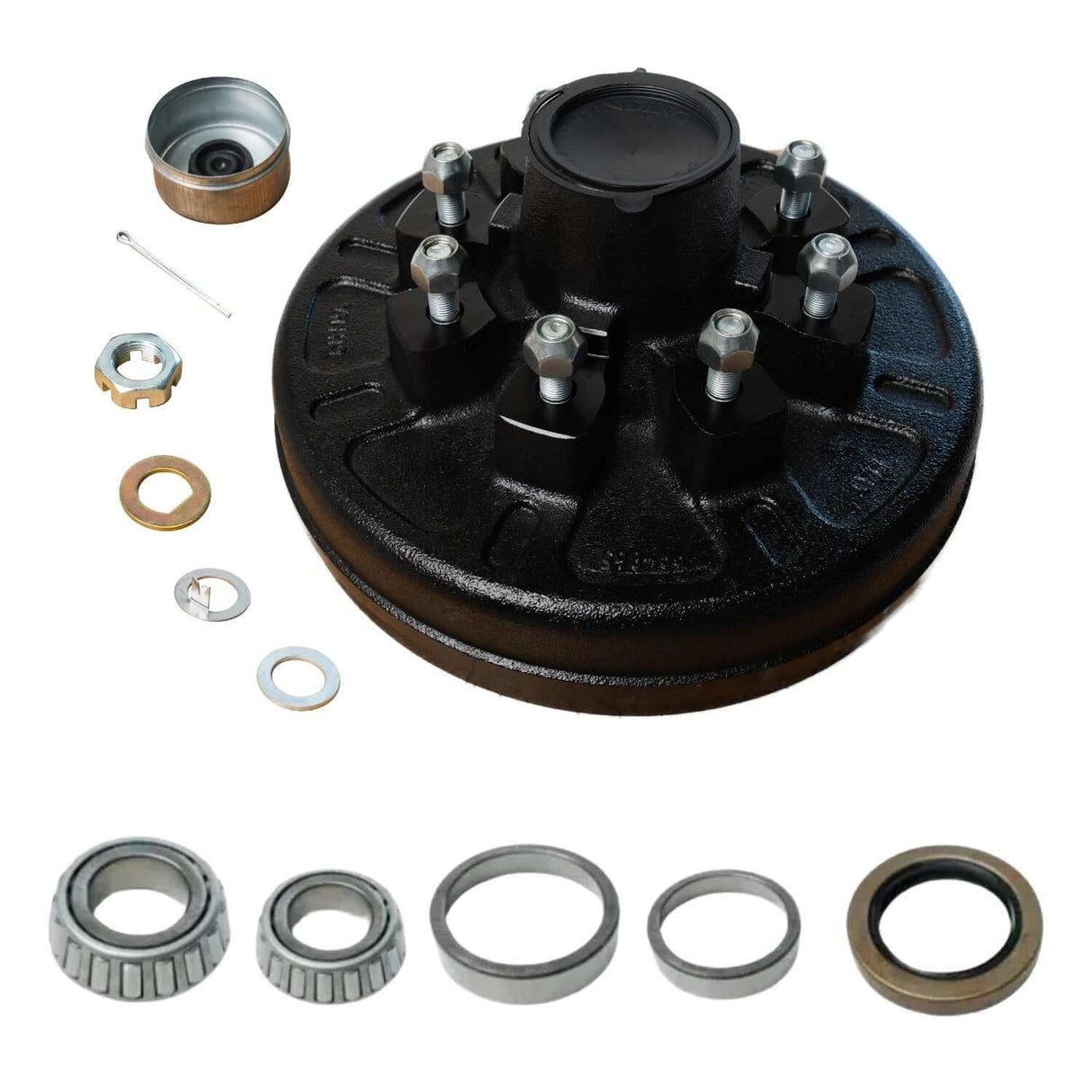 7,000 lb Axles Brake Drum Kits - 12"x2" Ready to Install-Trailer Supplies