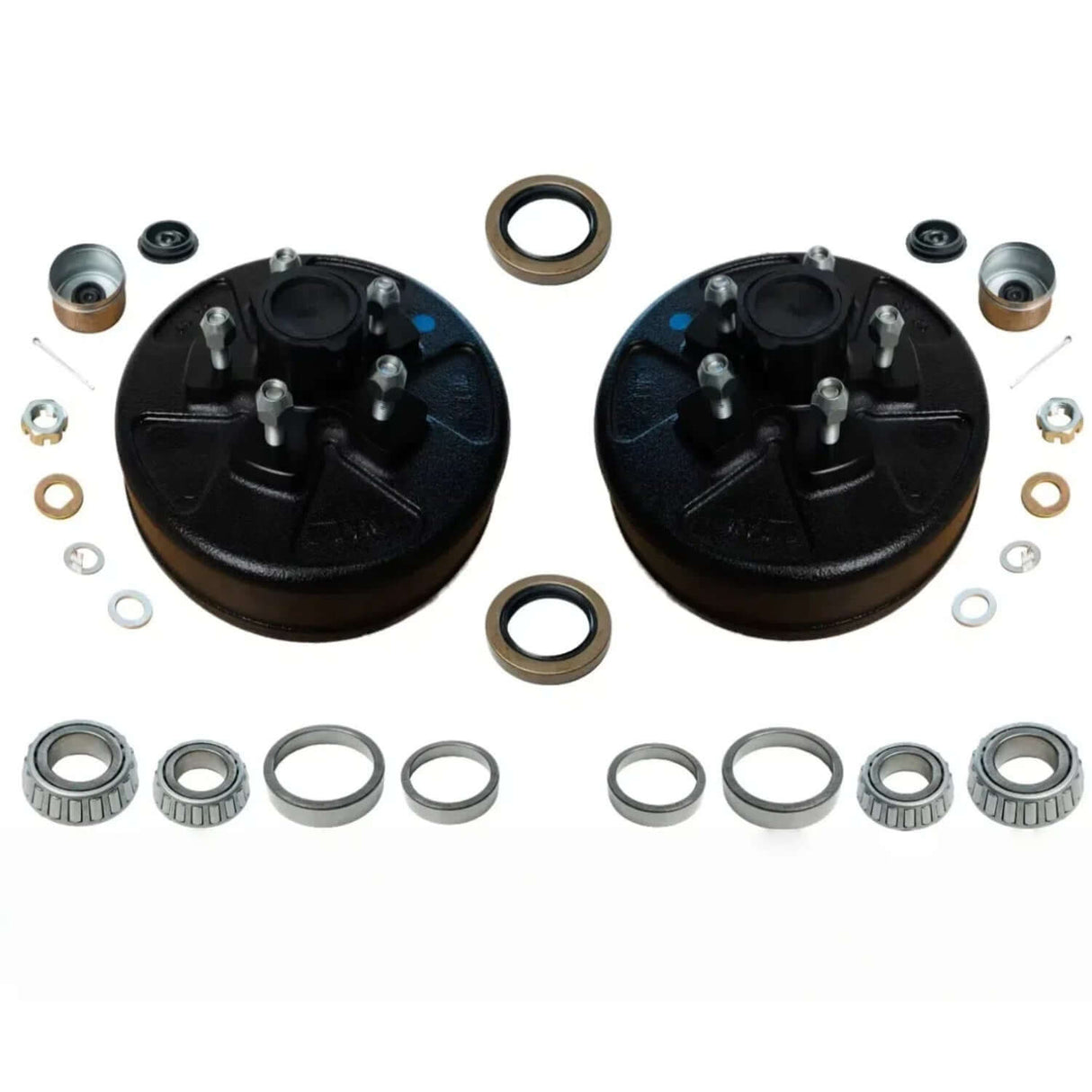 3,500 lb Axles 10" x 2-1/4" Brake Drum & Hub Kit –5 on 4.5" Bolt Pattern, with Bearings & Seals-Trailer Supplies