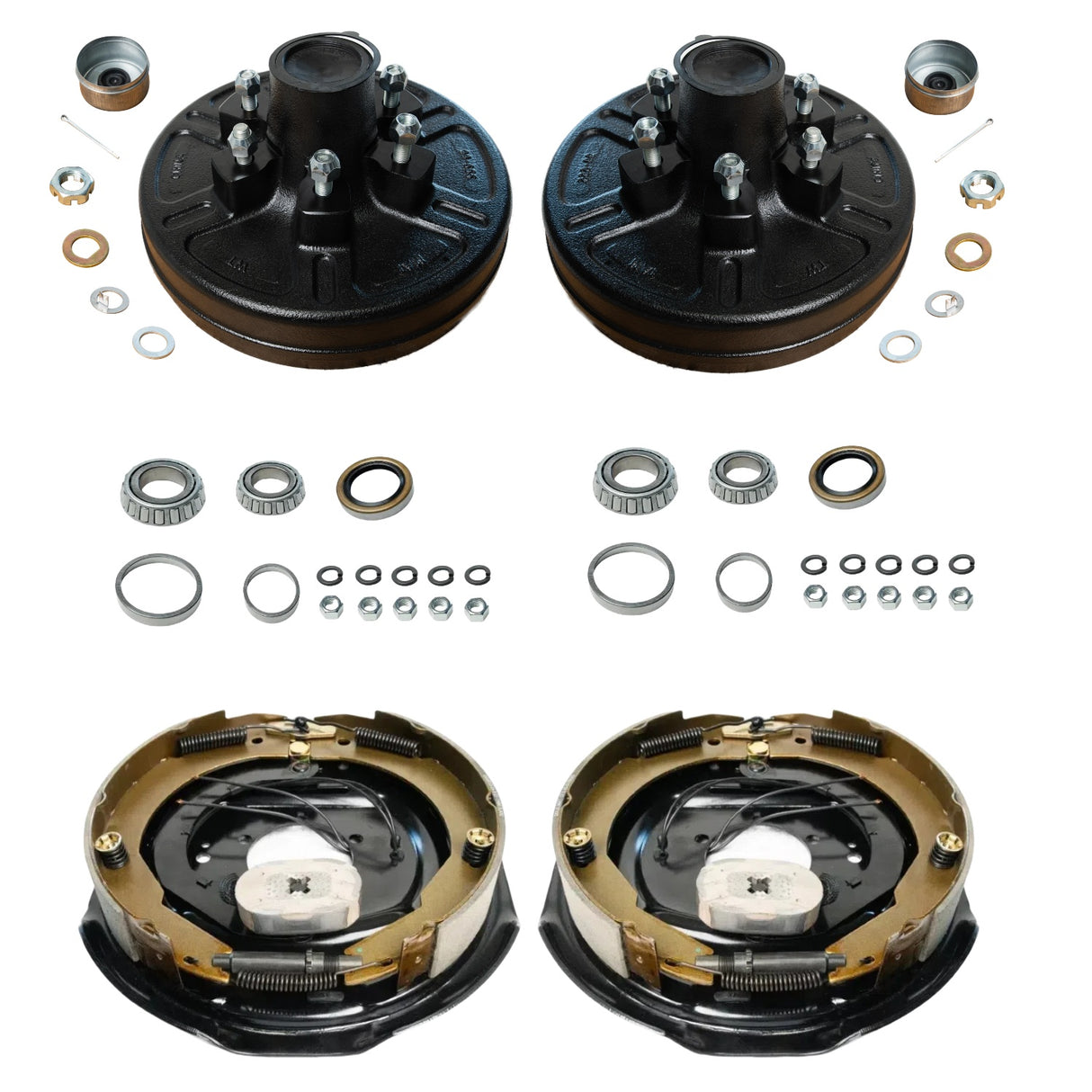12"x2" Brake & Drum Kit 5,200–7,000 lb – Manual and Self-AdjustingUpgrade or replace your trailer’s braking system with this complete 1-pair Brake & Drum Kit from TrailerSupplies, offered in both manual adjusting and self-adjusting versions. Designed for