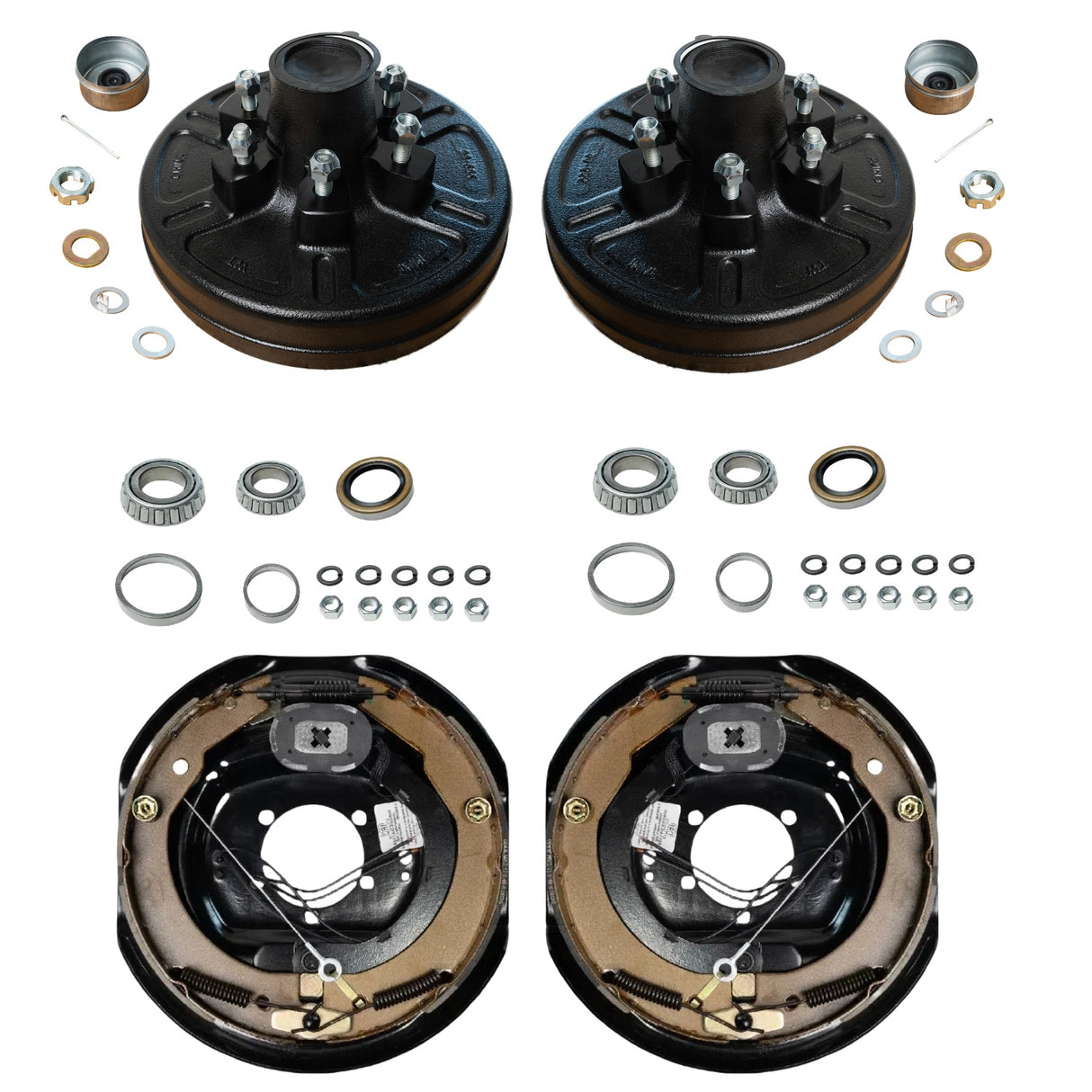 12"x2" Brake & Drum Kit 5,200–7,000 lb – Manual and Self-AdjustingUpgrade or replace your trailer’s braking system with this complete 1-pair Brake & Drum Kit from TrailerSupplies, offered in both manual adjusting and self-adjusting versions. Designed for