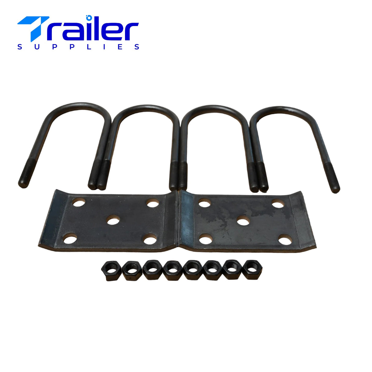 3-1/2" U-Bolt Kit for 8,000 lbs Round Trailer Axles – 7-3/4" Long x 9/16"-18 Thread