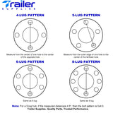 3500 lbs Axle 2 Sets 5 on 5" Trailer Hub Kit