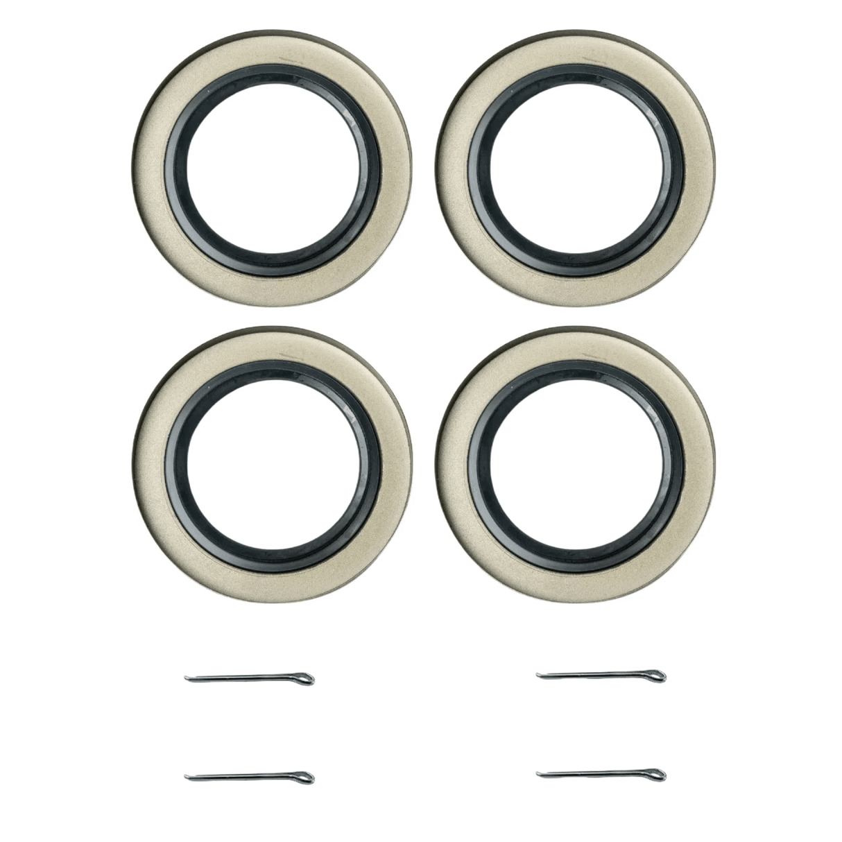 5,200–6,000 lb Trailer Axles 2.125" ID × 3.376" OD Double Lip Grease Seals with Cotter Pins-Trailer Supplies