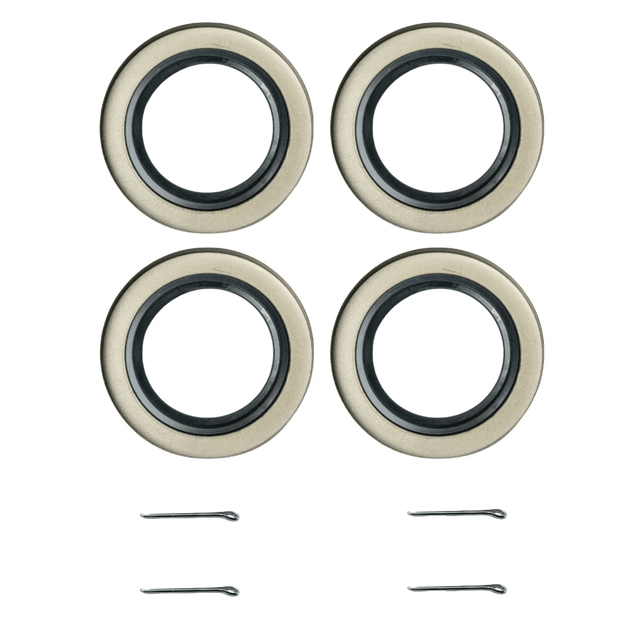 5,200–6,000 lb Trailer Axles 2.125" ID × 3.376" OD Double Lip Grease Seals with Cotter Pins-Trailer Supplies