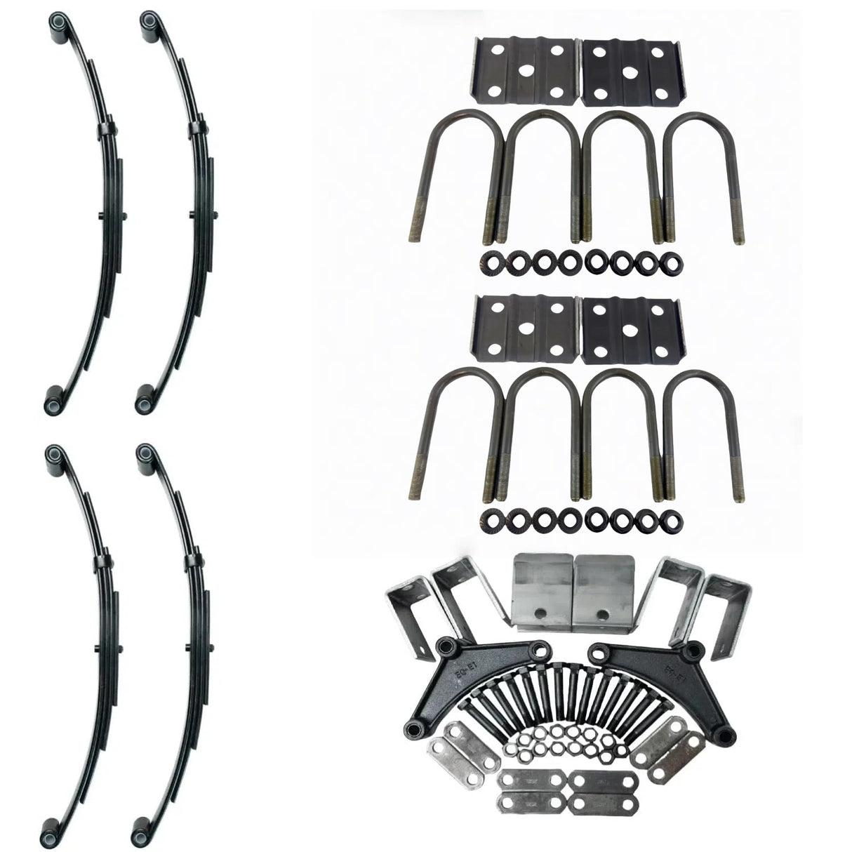 3,500 lb Axles 25.25" 4-Leaf Double Eye Trailer Springs 1-3/4" Wide