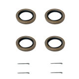 5,200–7,000 lb Trailer Axles 2.250" ID × 3.376" OD Double Lip Grease Seals with Cotter Pins-Trailer Supplies