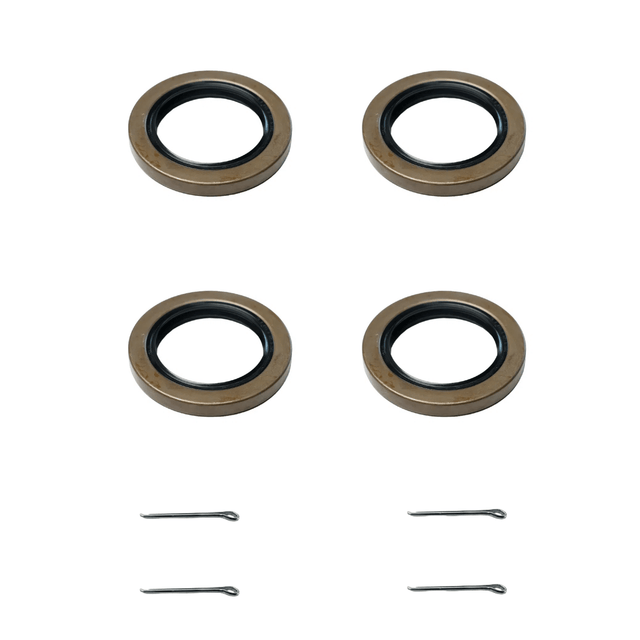 5,200–7,000 lb Trailer Axles 2.250" ID × 3.376" OD Double Lip Grease Seals with Cotter Pins-Trailer Supplies