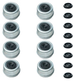 5,200–6,000 lb 6 on 5.5” Trailer Axles 2.44" OD, 1.5" H –Greaseable Dust Caps with Rubber Plug-Trailer Supplies