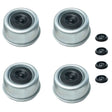 5,200–6,000 lb 6 on 5.5” Trailer Axles 2.44" OD, 1.5" H –Greaseable Dust Caps with Rubber Plug-Trailer Supplies