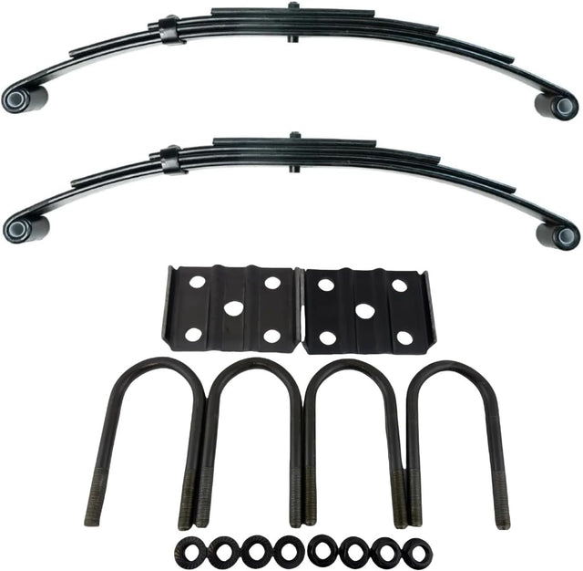 3,500 lb Axles 25.25" 4-Leaf Double Eye Trailer Springs 1-3/4" Wide Hanger Kits