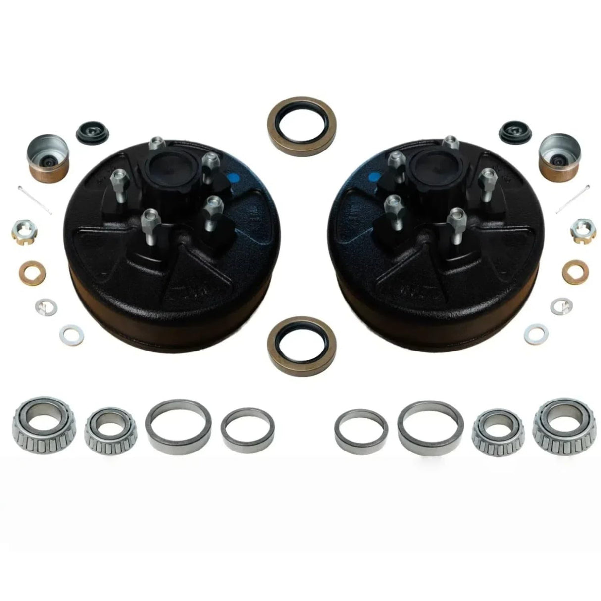3,500 lb Axles 10" x 2-1/4" Brake Drum & Hub Kit – 5 on 4.5" Bolt Pattern
