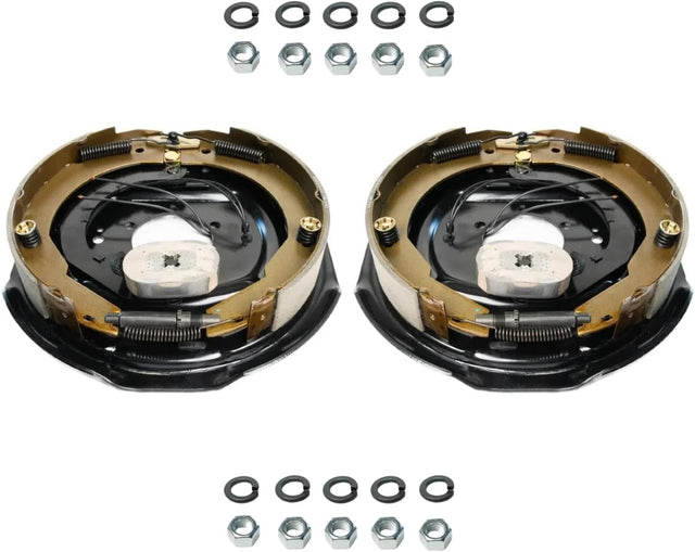 5,200–7,000 lb Trailer Axles 12"x2" Manual Electric Brake Kit,5 Bolt Mount, Fits 15"–17.5" Wheels-Trailer Supplies