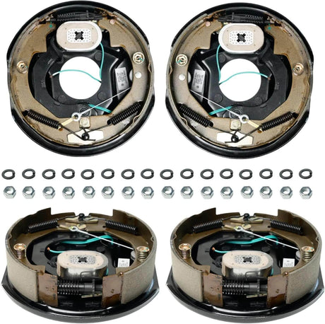 3,500 lb Axles,10"x2-1/4" Self-Adjusting Electric Brake Assemblies,4-Bolt Mount – Trailer Supplies