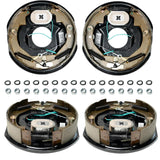 3,500 lb Axles 10" x 2-1/4" Manual Electric Trailer Brake Assembly,4-Bolt Mount-Trailer Supplies