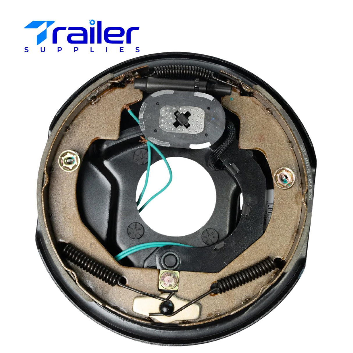 3500 lb Axles Trailer Brake & Drum Kit , 10"x2-1/4" Electric Brake Assembly + 5-Lug 4.5" Bolt Circle Brake Drums, 1 Pair Complete Replacement Assembly-Trailer Supplies