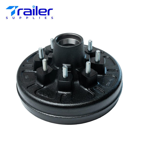 7,000 lb Axles Trailer Brake & Drum Kit , 12"x2" Electric Brake Pair + 8 on 6.5" Drum Hubs with 1/2" Studs-Trailer Supplies