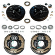 3500 lb Axles Trailer Brake & Drum Kit , 10"x2-1/4" Electric Brake Assembly + 5-Lug 4.5" Bolt Circle Brake Drums, 1 Pair Complete Replacement Assembly-Trailer Supplies