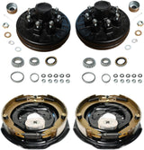 5,200–7,000 lb Trailer Axles 12"x2" Manual Electric Brake Kit,5 Bolt Mount, Fits 15"–17.5" Wheels-Trailer Supplies