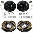 7,000 lb Axles – 12"x2" Manual Electric Brake & Drum Kit for 7,000 lb Axles – 8 on 6.5", 9/16" Studs, Manual-Adjust Brake Assemblies-Trailer Supplies