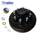 7,000 lb Axles – 12"x2" Manual Electric Brake & Drum Kit for 7,000 lb Axles – 8 on 6.5", 9/16" Studs, Manual-Adjust Brake Assemblies-Trailer Supplies