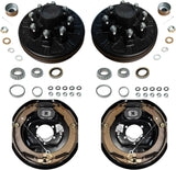 7,000 lb Brake & Drum Kit – 12"x2" Self-Adjusting Electric Brakes+ 8 on 6.5" Drums with 9/16" Studs,-Trailer Supplies