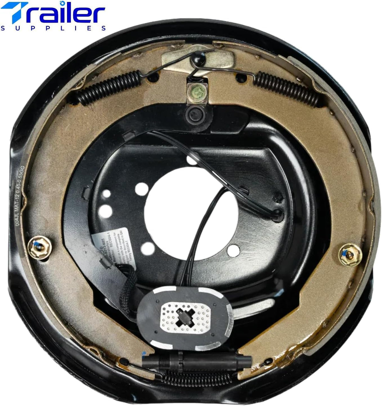 5,200–7,000 lb Trailer Axles 12"x2" Manual Electric Brake Kit,5 Bolt Mount, Fits 15"–17.5" Wheels-Trailer Supplies
