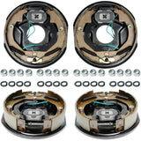 3,500 lb Axles 10" x 2-1/4" Manual Electric Trailer Brake Assembly,4-Bolt Mount-Trailer Supplies