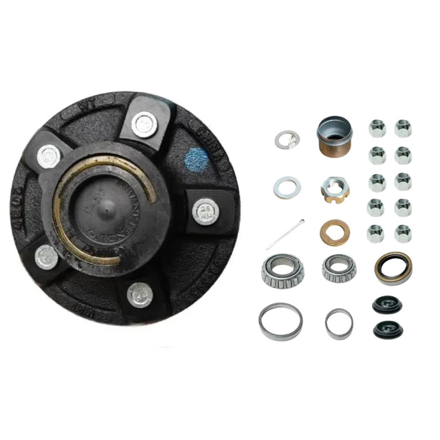 3,500 lb Axle,5 on 4.5" Fits 1-1/16”-1-3/8” Trailer Hub Kit-Trailer Supplies