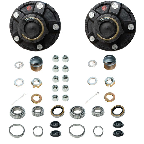 3500 lbs Axle 2 Sets 5 on 5" Trailer Hub Kit-Trailer Supplies