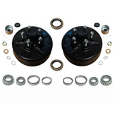 3,500 lb Axles 10" x 2-1/4" Brake Drum & Hub Kit –5 on 4.5" Bolt Pattern, with Bearings & Seals-Trailer Supplies