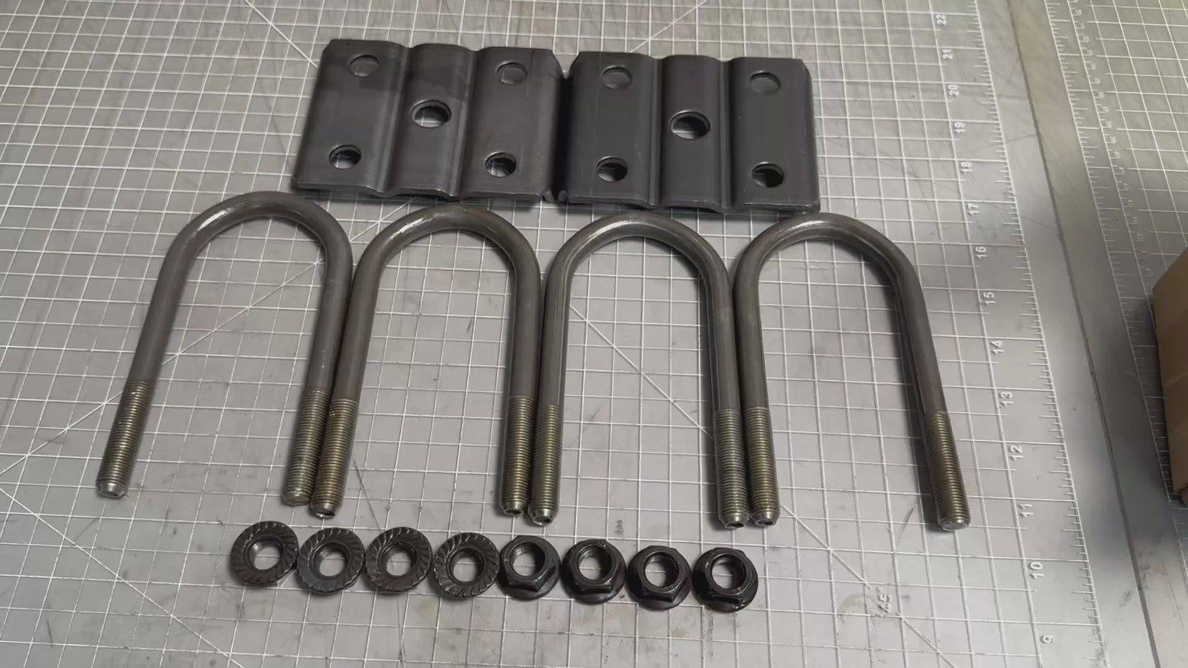 3,500 lb Trailer Axle U-Bolt Kit – Fits 2-3/8" Round Axles – 5.5" x 1/2" U-Bolts with Tie Plates & Hardware